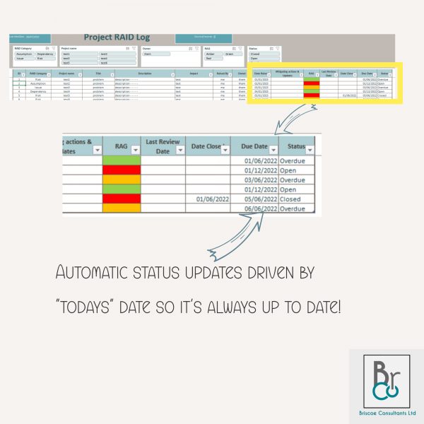 Project Management RAID Log - Image 4